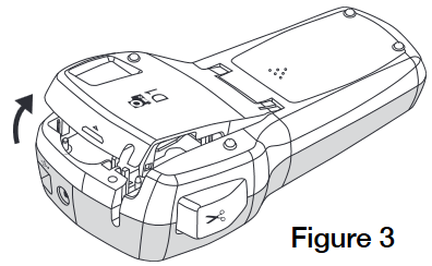 Dymo - 420P - To insert the label cassette - Step 1 To insert the label cassette - Step 1