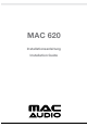 MAC Audio MAC 620 Installation Manual