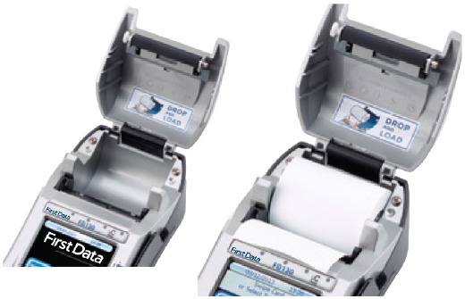 First Data - FD150 - Loading the paper Loading the paper