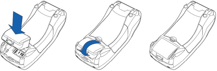 Verifone - VX520 - Battery - Attaching the battery Battery - Attaching the battery