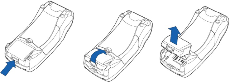 Verifone - VX520 - Battery - Removing the battery Battery - Removing the battery