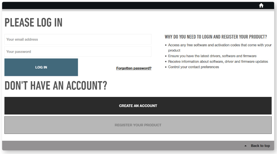 Focusrite - Clarett 4Pre USB - Registering your Clarett USB - Step 1 Registering your Clarett USB - Step 1