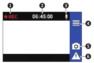 Mio - MiVue C312 - Recording - Interface description Recording - Interface description