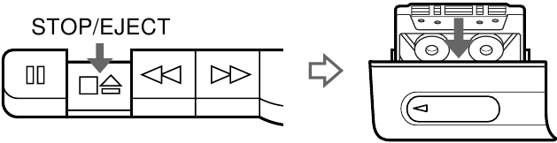 Sony - CFM-10 - Playing a Tape - Step 1 - Insert a cassette Playing a Tape - Step 1 - Insert a cassette