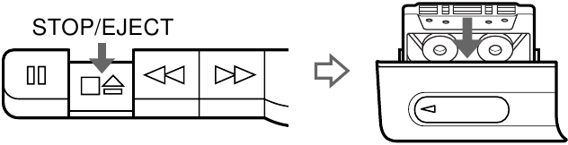 Sony - CFM-10 - Recording - Step 1 - Insert a cassette Recording - Step 1 - Insert a cassette