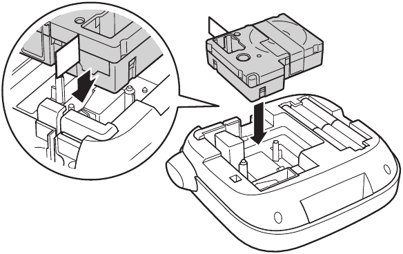 Epson - LW-300 - Inserting a tape cartridge - Step 2 Inserting a tape cartridge - Step 2