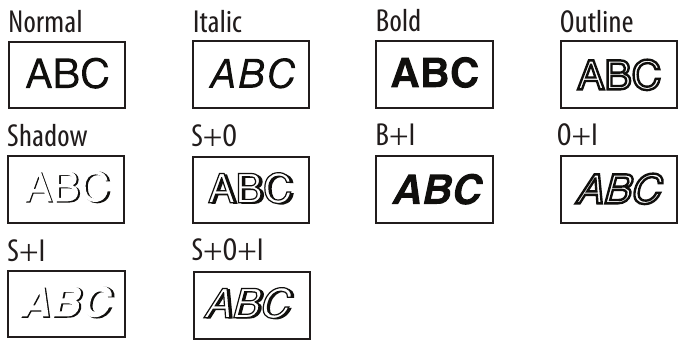 Epson - LW-400 - Available styles Available styles