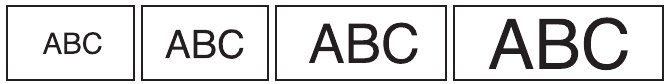 Epson - LW-400 - Changing the font size Changing the font size