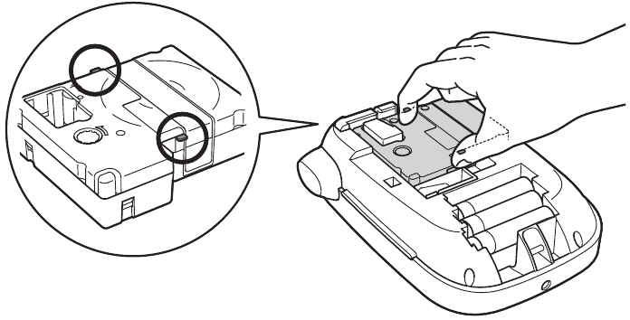 Epson - LW-400 - Removing a tape cartridge Removing a tape cartridge