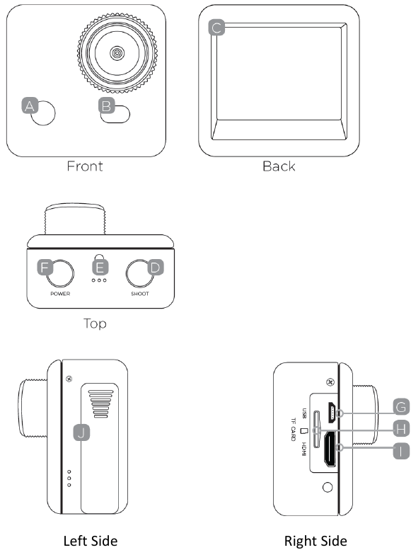 Rollei - Actioncam 230 - Product Diagram Product Diagram