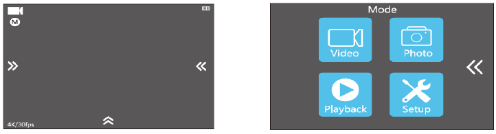 Rollei - Actioncam 560 Touch - Mode Shift - Step 1 Mode Shift - Step 1