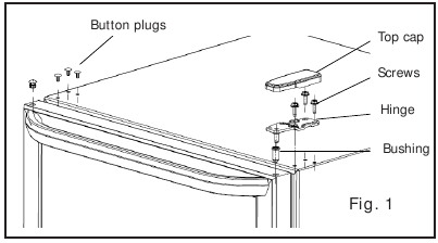 Frigidaire - FFBC4622QS - Reversing the door swing - Step 1 Reversing the door swing - Step 1