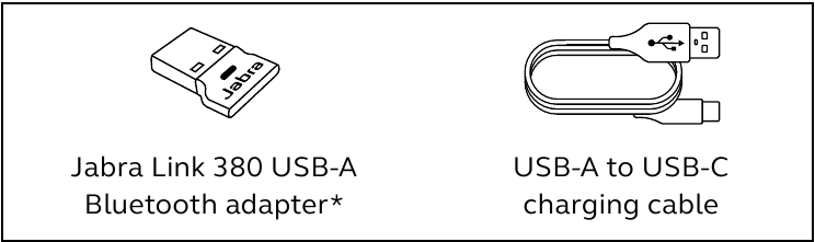 Jabra - Evolve2 55 - Included accessories - USB-A version Included accessories - USB-A version