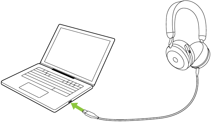 Jabra - Evolve2 75 - Charging the device Charging the device