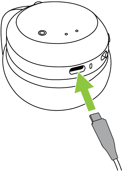 Jabra - Evolve2 75 - Charging using USB charging cable Charging using USB charging cable