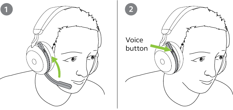 Jabra - Evolve2 75 - How to use - Switching microphones How to use - Switching microphones