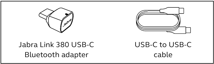 Jabra - Evolve2 75 - Included accessories - USB-C Version Included accessories - USB-C Version