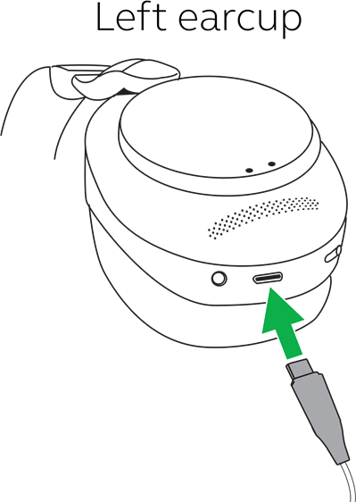 Jabra - Evolve2 85 - Charge using USB charging cable Charge using USB charging cable