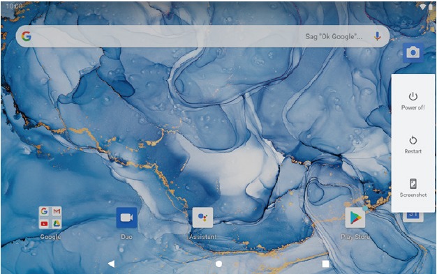 Dragon Touch - NotePad 102 - Turning off the device - Device Options menu Turning off the device - Device Options menu