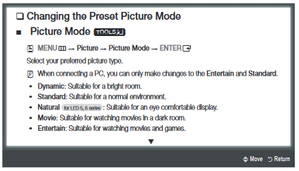 Samsung - UN39EH5003 - Using the Zoom mode Using the Zoom mode