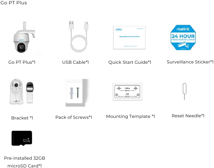Reolink - Go PT Plus - What's in the Box What's in the Box