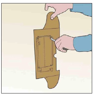 ABB - ACS355 Series - To install the drive with screws - Step 1 To install the drive with screws - Step 1
