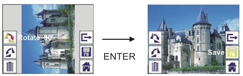 DIGITNOW - M122A - Playback: Rotate/Save Playback: Rotate/Save