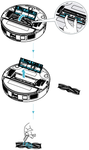 Yeedi - Cube - Clean Multi-Surface Main Brush Clean Multi-Surface Main Brush