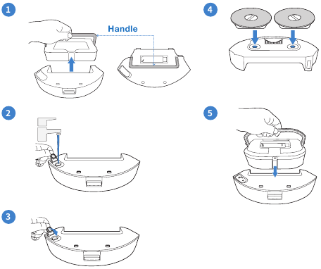 Yeedi - Mop Station - Dust Bin & Reservoir Operation - Adding the water Dust Bin & Reservoir Operation - Adding the water