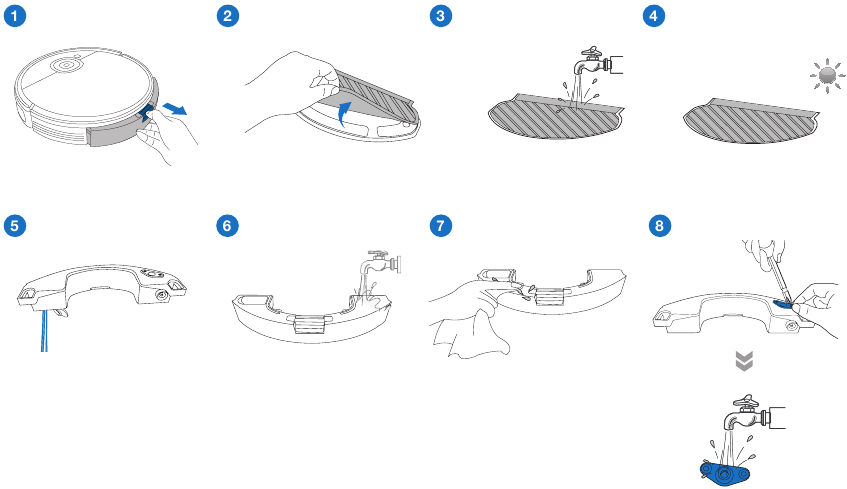 Yeedi - Vac 2 - Maintenance - Mopping System Maintenance - Mopping System