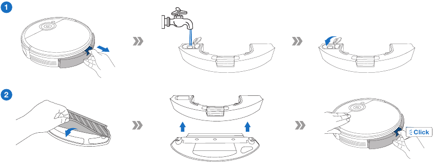 Yeedi - Vac 2 - Operating and programming - Mopping System Operating and programming - Mopping System