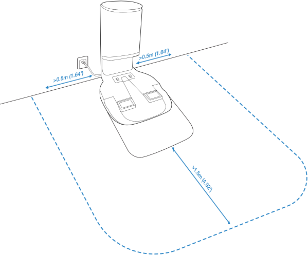 Yeedi - Vac Station - Self-empty Station Placement Self-empty Station Placement