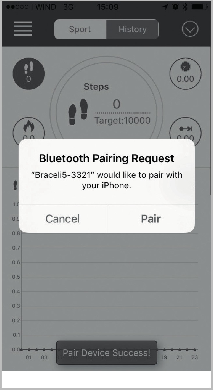 Cellularline - easyfit - PAIRING - Step - Pairing ios PAIRING - Step - Pairing ios