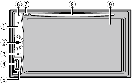 Pioneer - AVH-110BT - RESET Button Location RESET Button Location