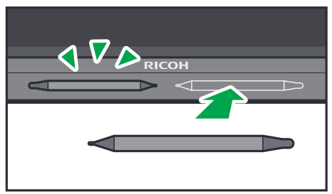 Ricoh - A6500 - Attaching the Pen Attaching the Pen