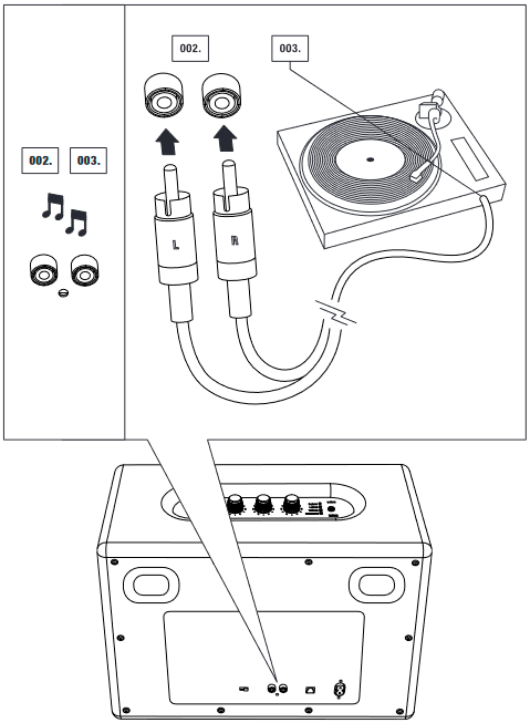 Marshall - Woburn - INPUT 2 - RCA PORTS INPUT 2 - RCA PORTS