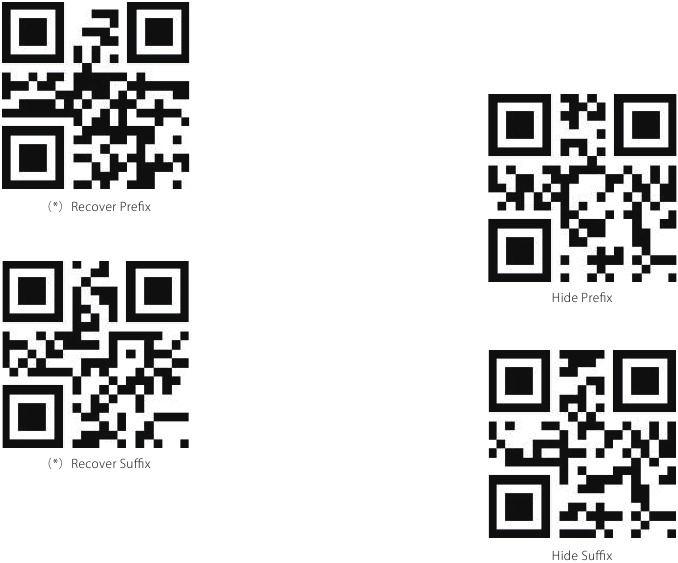 Inateck - BCST-73 - Hide or recover prefix/suffix Hide or recover prefix/suffix