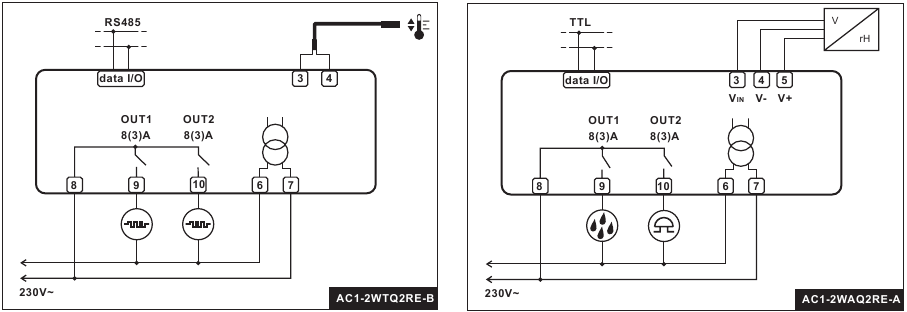 LAE - AC1 -2W Series - Wiring Diagrams Wiring Diagrams