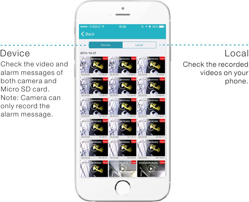 Vimtag - B1-C Series - Check the video and alarm message Check the video and alarm message