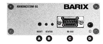 BARIX - ANNUNCICOM 60 - Front view Front view