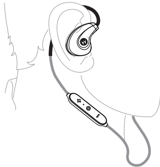 Motorola - Verveloop 2+ - Wearing - Cable position for using the microphone Wearing - Cable position for using the microphone