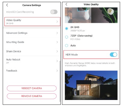 TP-Link - Tapo C325WB - HDR Mode - Turn on HDR Mode HDR Mode - Turn on HDR Mode