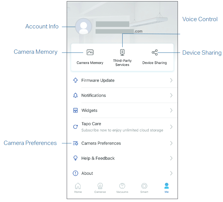TP-Link - Tapo C325WB - Main Camera Controls - Me Main Camera Controls - Me