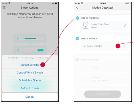 TP-Link - KC105 V2 - Configure Motion Sensing - Step 1 Configure Motion Sensing - Step 1