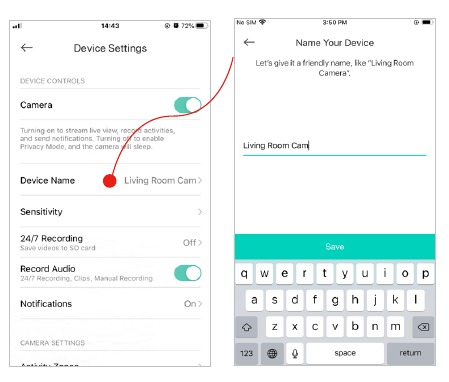 TP-Link - KC105 V2 - Manage Device Settings - Step 1 Manage Device Settings - Step 1
