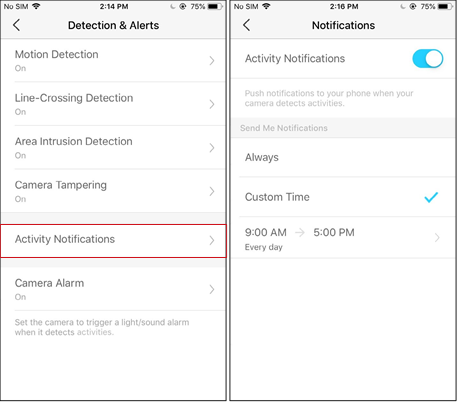 TP-Link - Tapo C320WS - Step 2: Turn On Activity Notifications Step 2: Turn On Activity Notifications