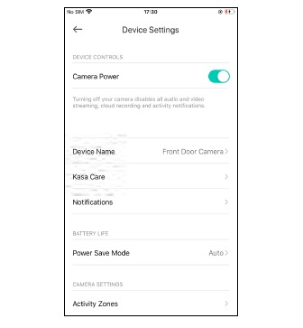 TP-Link - KC300S2 - Change Camera Settings Change Camera Settings