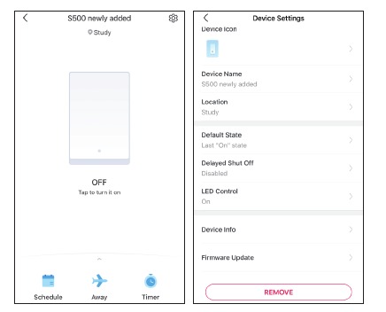 TP-Link - Tapo S500 - Device Settings - Step 1 Device Settings - Step 1