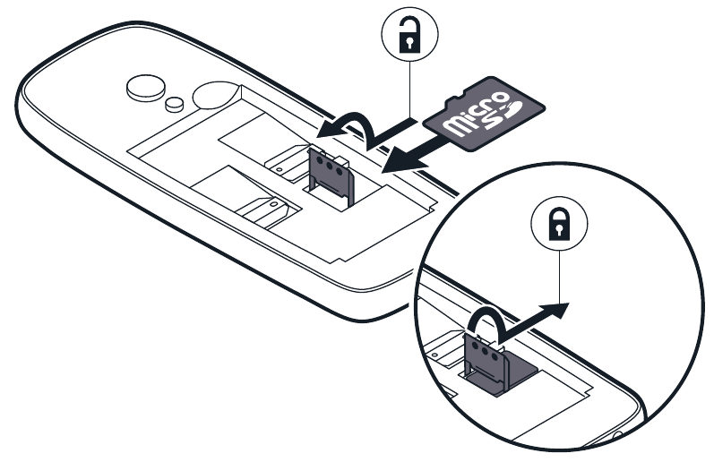 Nokia - 6310 - Insert the SIM and memory card - Step 4 Insert the SIM and memory card - Step 4