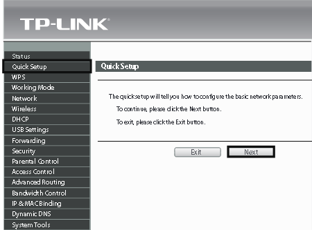 TP-Link - TL-WR710N - Operating Mode Configuration - Step 1 Operating Mode Configuration - Step 1